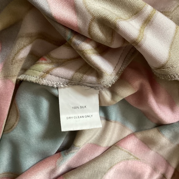 Trina Turk Silk Jersey Abstract Psychedelic Tide Pool Print Tunic Mini Dress - Picture 9 of 9